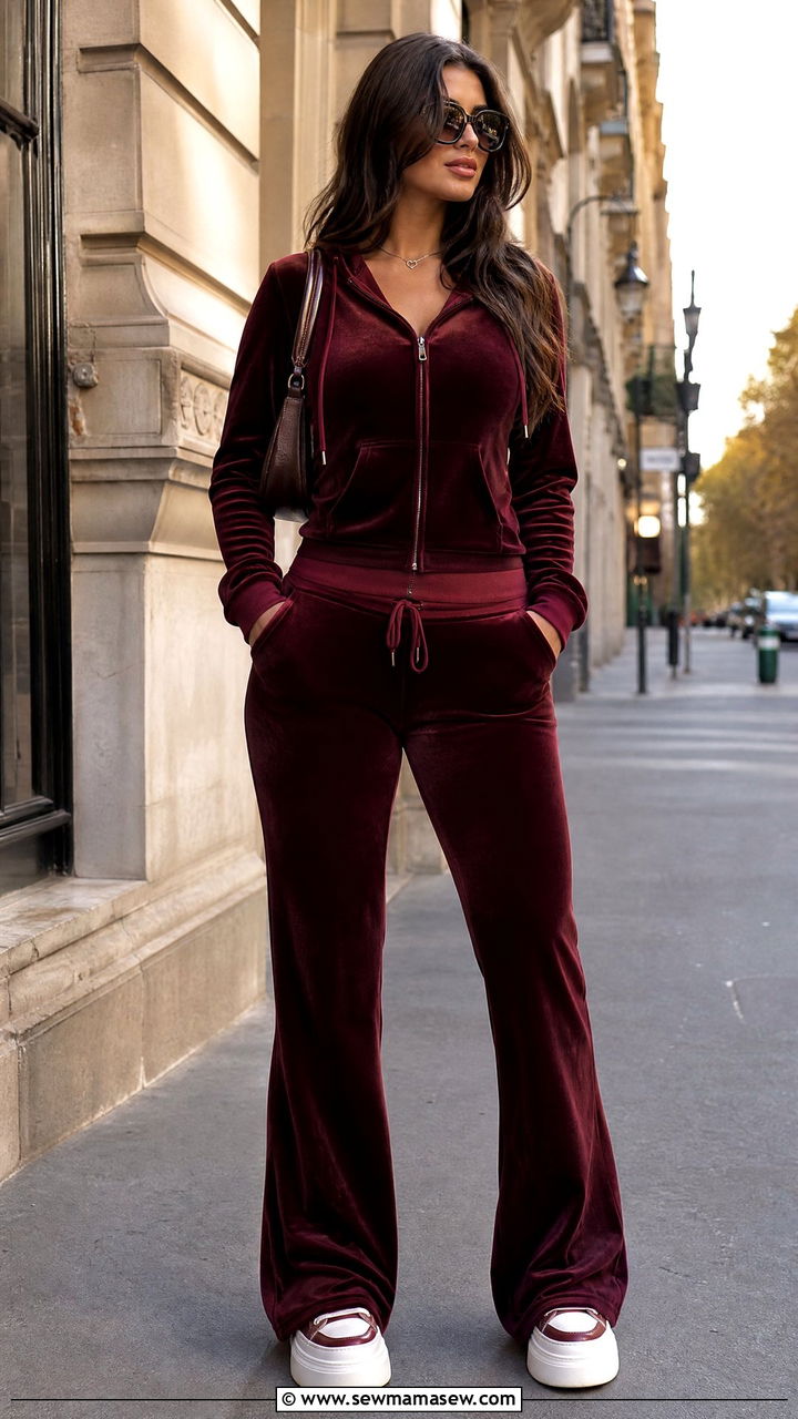Velour Matching Sweatsuit Y2K Outfit - 25 Matching sweatsuit outfit ideas