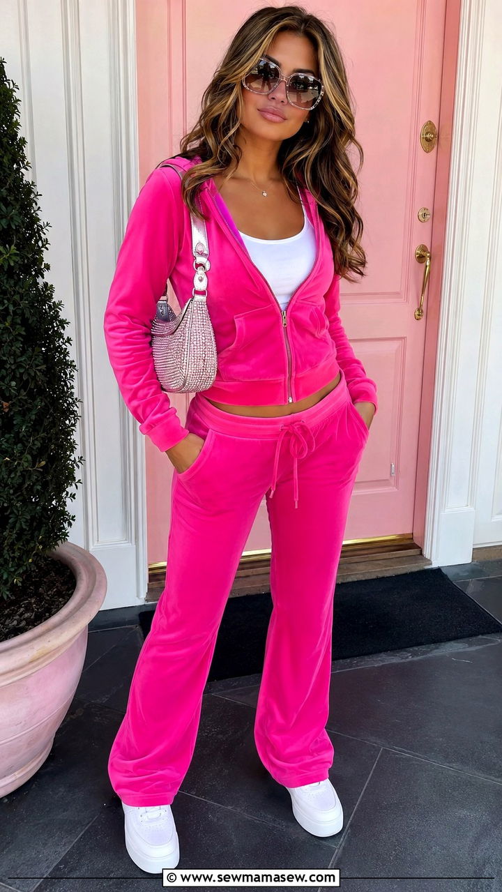 Velour Tracksuit With Platform Sneakers - 25 Nepo kid outfit ideas