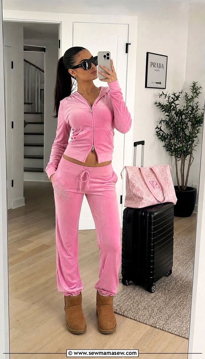Velour Tracksuit With Ugg Boots - 25 cute Y2K outfits