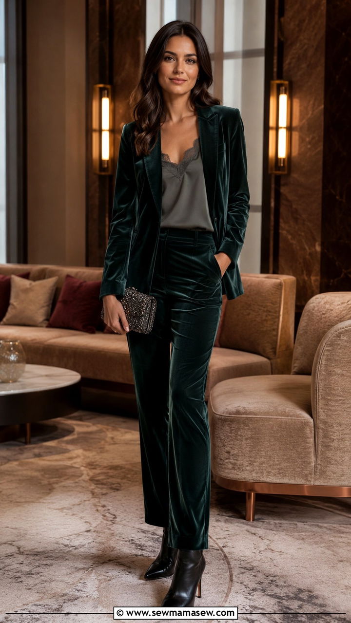 Velvet Blazer And Tailored Trousers - 25 Awards ceremony outfit ideas
