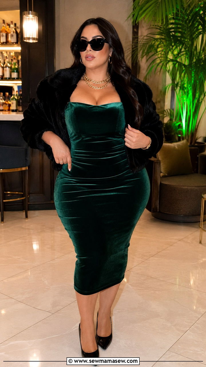 Velvet Bodycon Dress Mob Wife Plus Size - 25 Mob wife outfits plus size