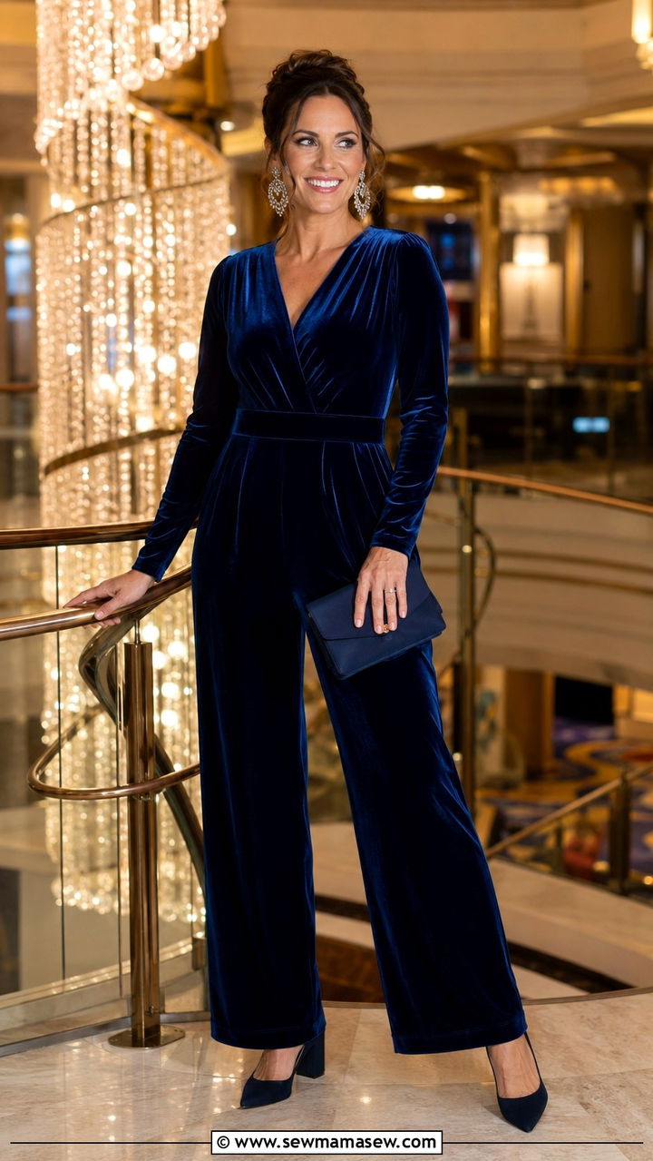 Velvet Jumpsuit Formal Night Alaska Cruise Outfit - 25 Alaska cruise outfit ideas 2026