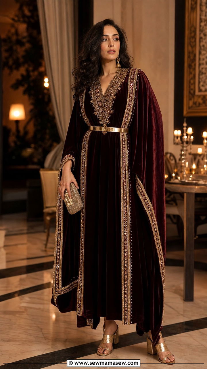 Velvet Kaftan For Evening Eid - 25 Eid outfit ideas for women 2026