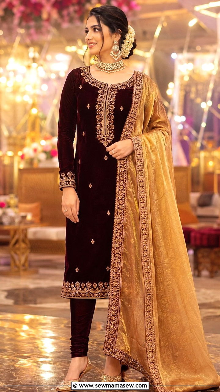 Velvet Kurta Set For Sangeet - 20 Wedding guest outfit ideas Indian wedding