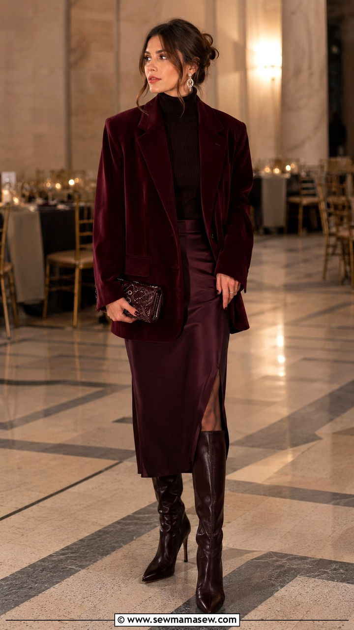 Velvet oversized blazer winter wedding guest - 30 Oversized blazer outfit ideas for a wedding