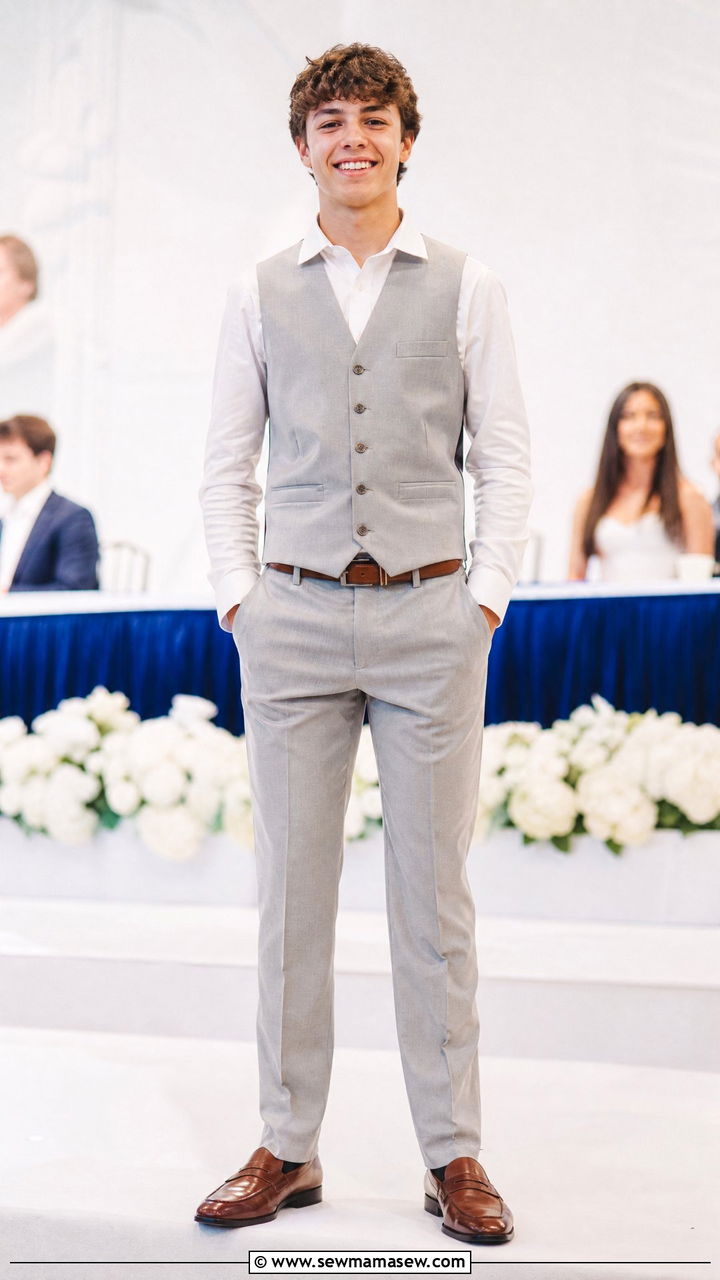 Vest and Dress Pants Outfit - 20 5th grade graduation outfit ideas