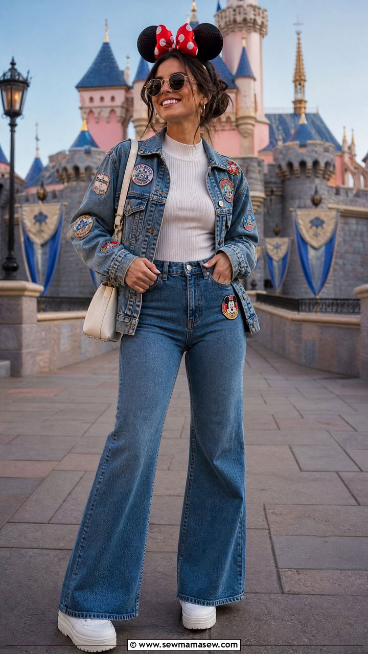 Vintage Disney 70th Anniversary Denim Look - 25 Disneyland outfit ideas 2026
