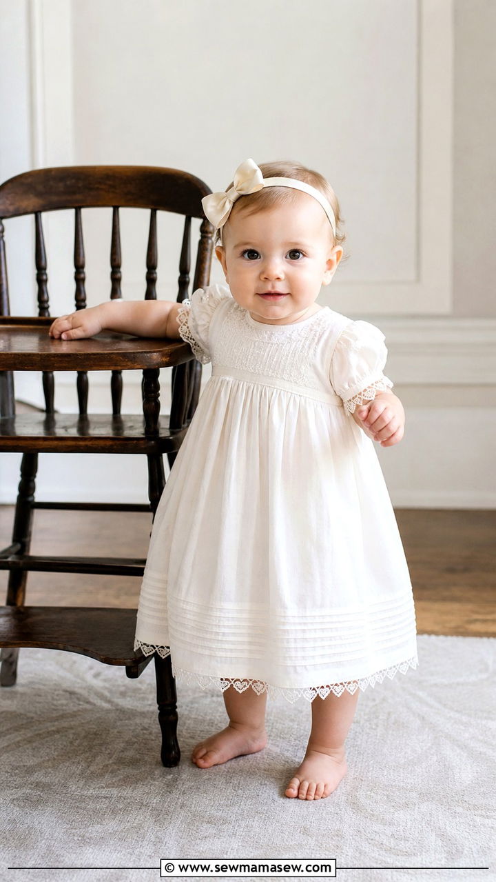 Vintage Heirloom Dress Baby Girl Outfit - 20 1 year photo outfit ideas