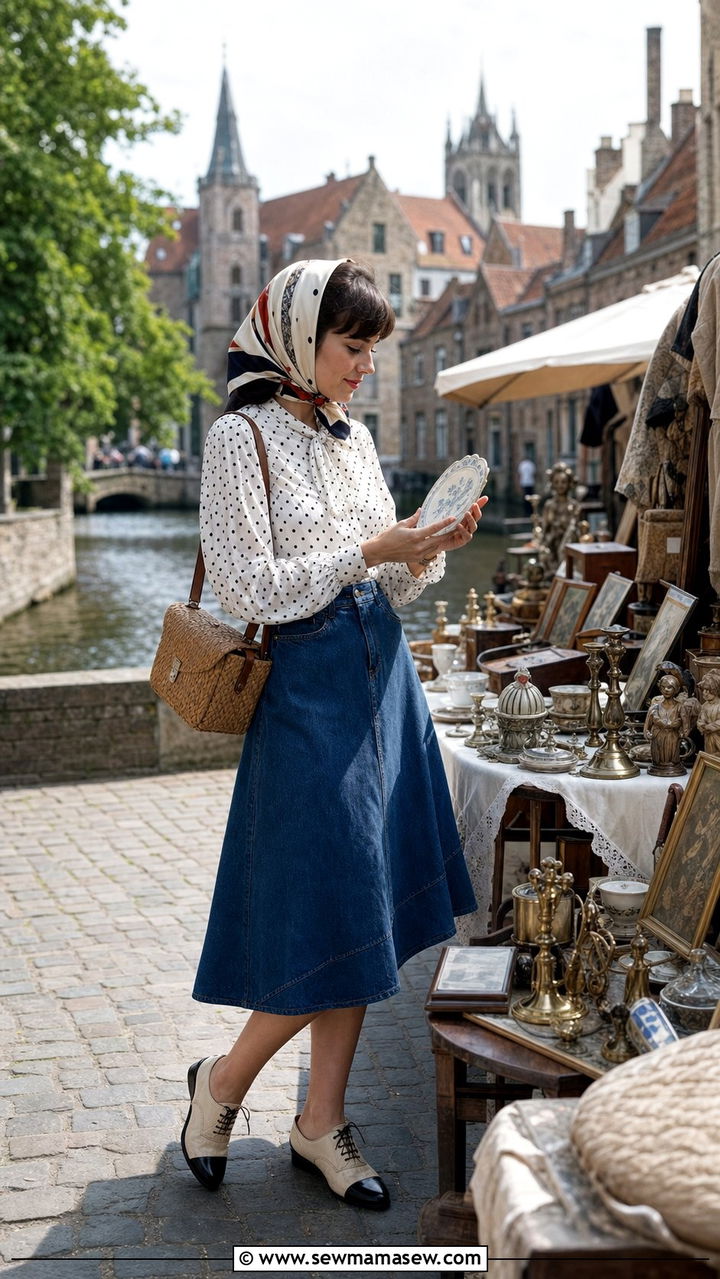 Vintage Inspired Outfit Bruges Flea Market Sunday - 35 Bruges outfit ideas