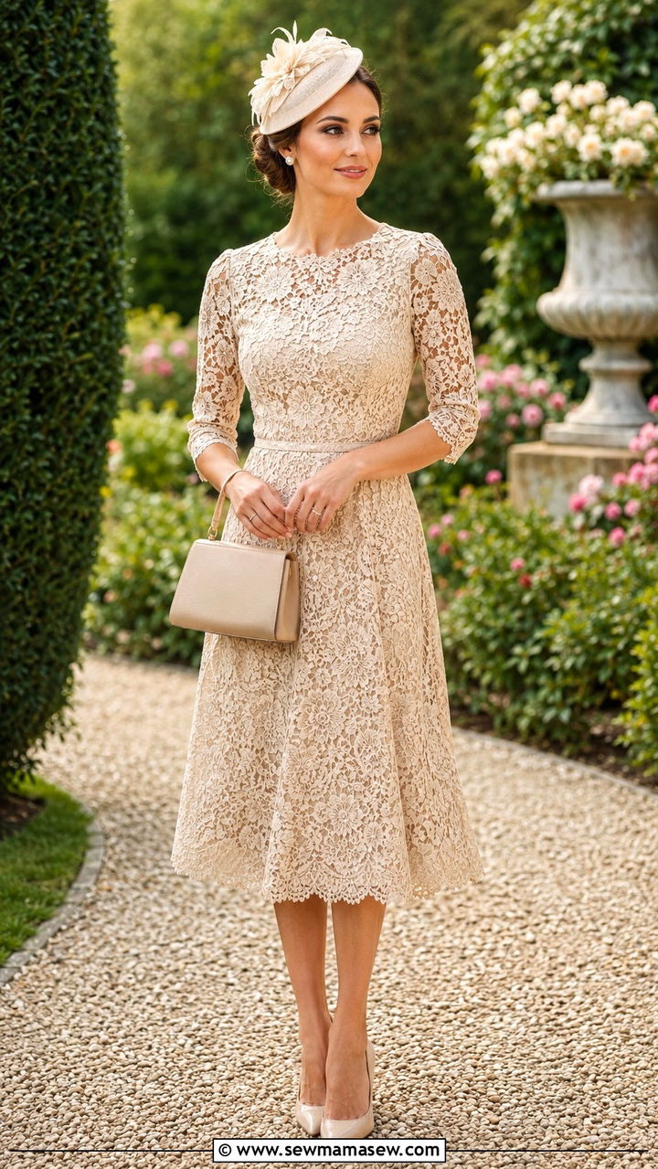 Vintage Lace A Line Dress - 30 Vintage wedding guest outfits