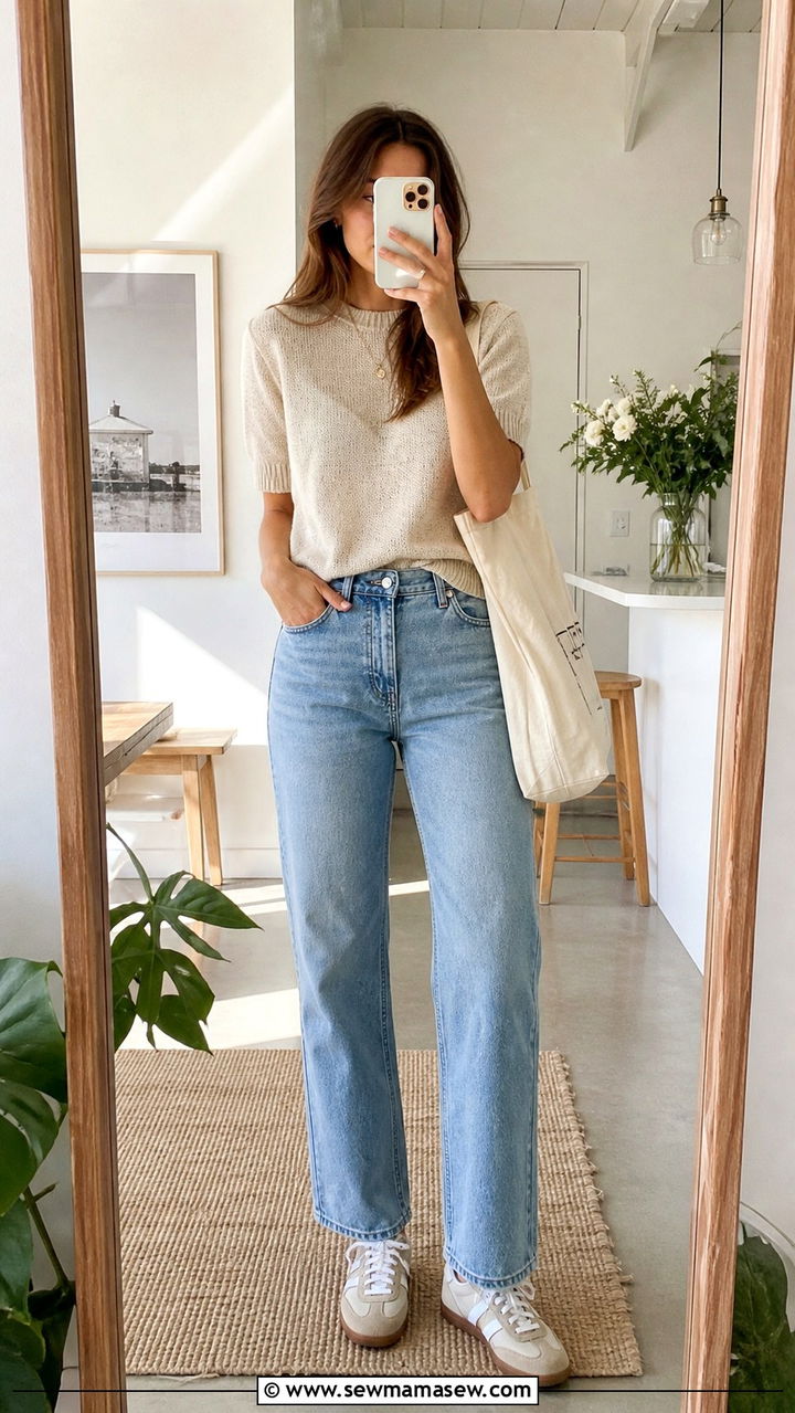 Vintage Straight Leg Jeans with a Knit Top - 20 2026 fashion trends women trends
