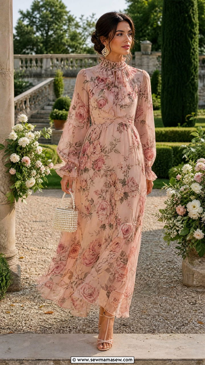Vintage maxi dress for wedding guest - 35 Maxi dress for wedding guest outfit ideas