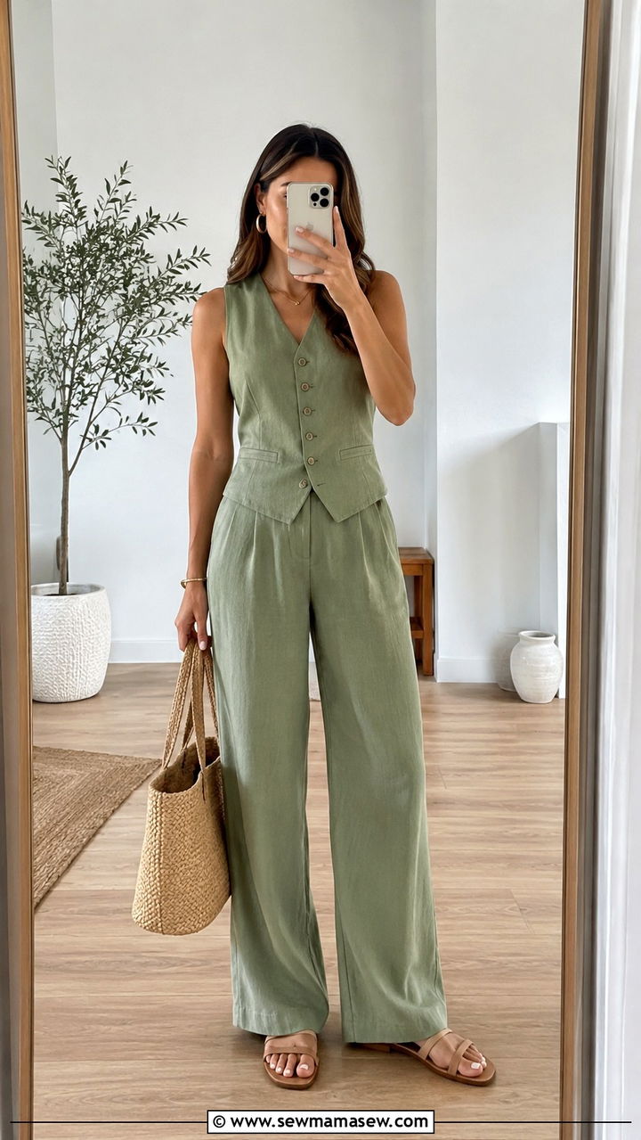 Waistcoat vest co ord set outfit - 30 how to style waistcoat vest