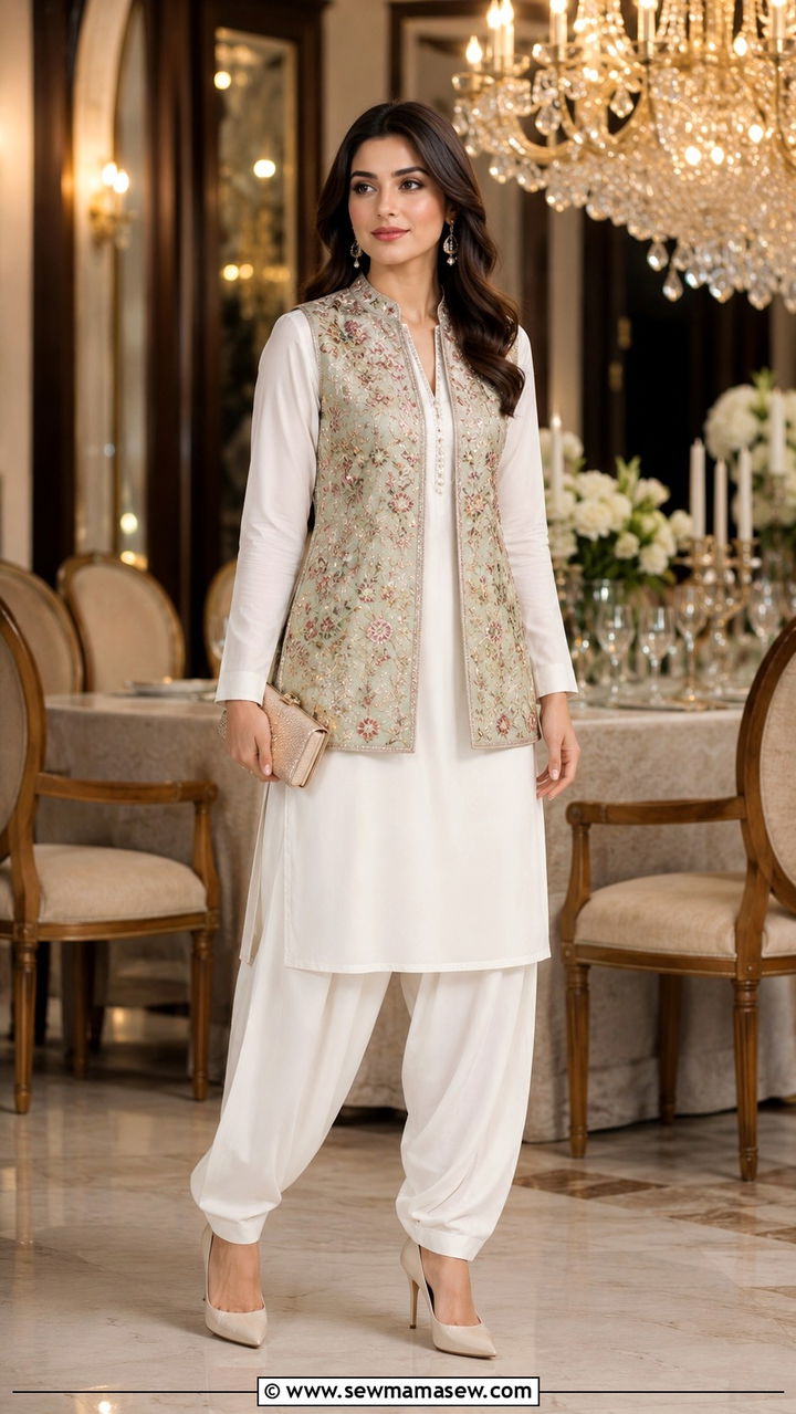Waistcoat with Shalwar Kameez - 20 Faisalabad outfit ideas