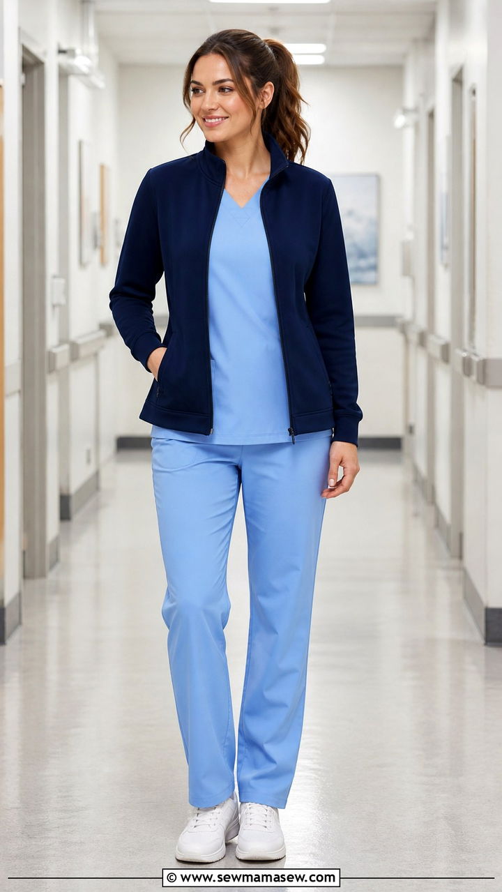 Warm Up Jacket Over Scrubs - 40 Nurse outfit ideas