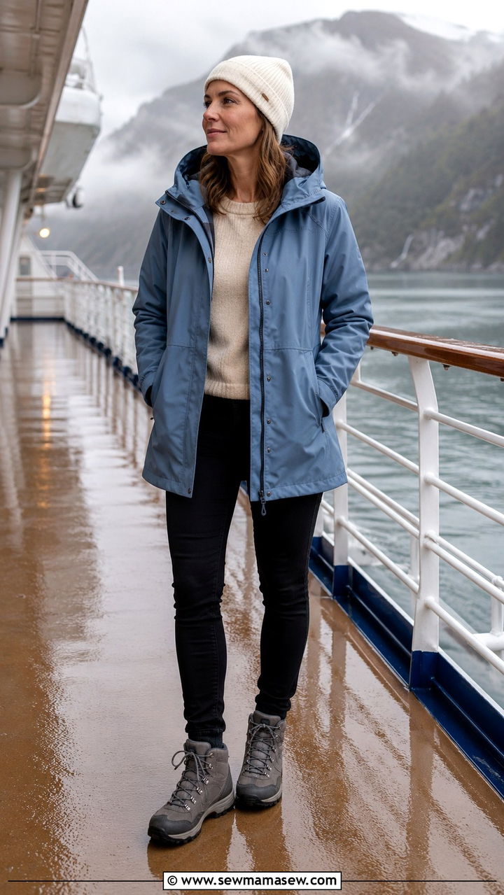Waterproof Parka and Skinny Jeans Alaska Cruise Outfit - 25 Alaska cruise outfit ideas 2026