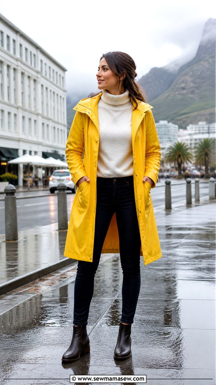 Waterproof jacket outfit Cape Town winter rainy day - 20 Cape Town outfit ideas