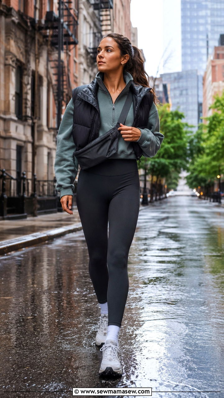Waterproof sneakers with athleisure thunderstorm outfit - 20 Thunderstorm outfit ideas