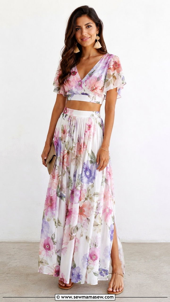 Wedding Guest Crop Top And Maxi Skirt Outfit - 25 Wedding guest outfit ideas not a dress