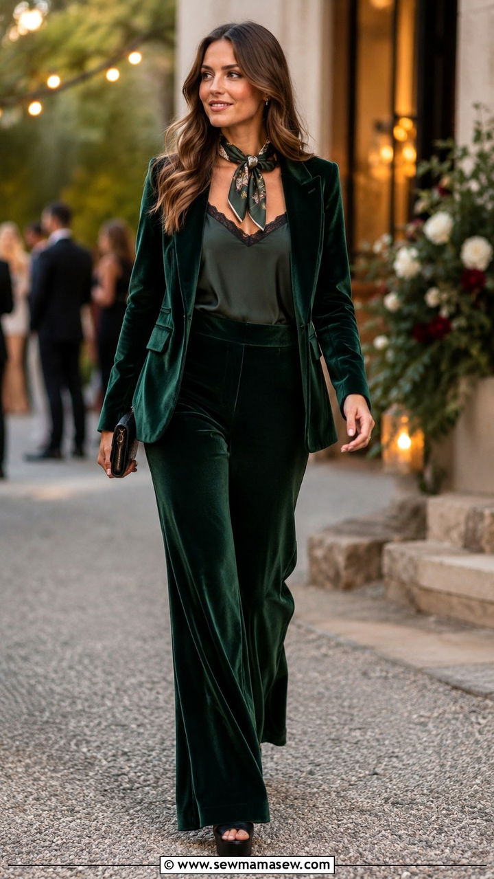 Wedding Guest Flared Pantsuit Outfit - 25 Wedding guest outfit ideas not a dress