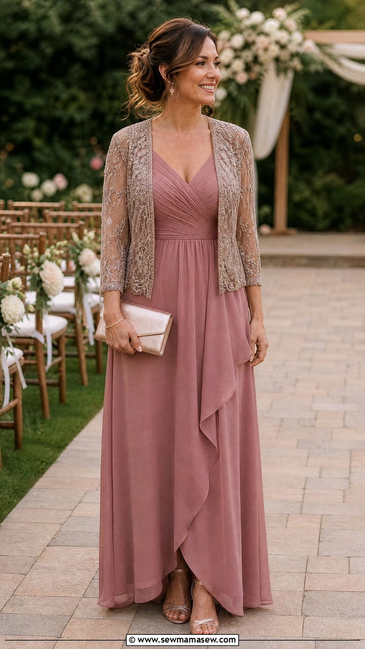 Wedding guest maxi dress with elegant cardigan - 30 Maxi dress outfit ideas with a cardigan