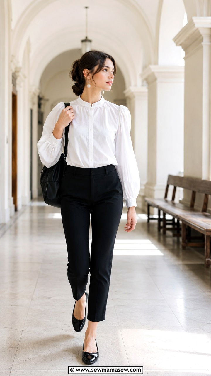 White Blouse And Black Trousers Law Student Outfit - 30 Law student outfit ideas