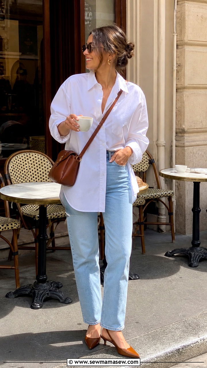 White Button Down Outfit Paris - 40 What to wear in Paris