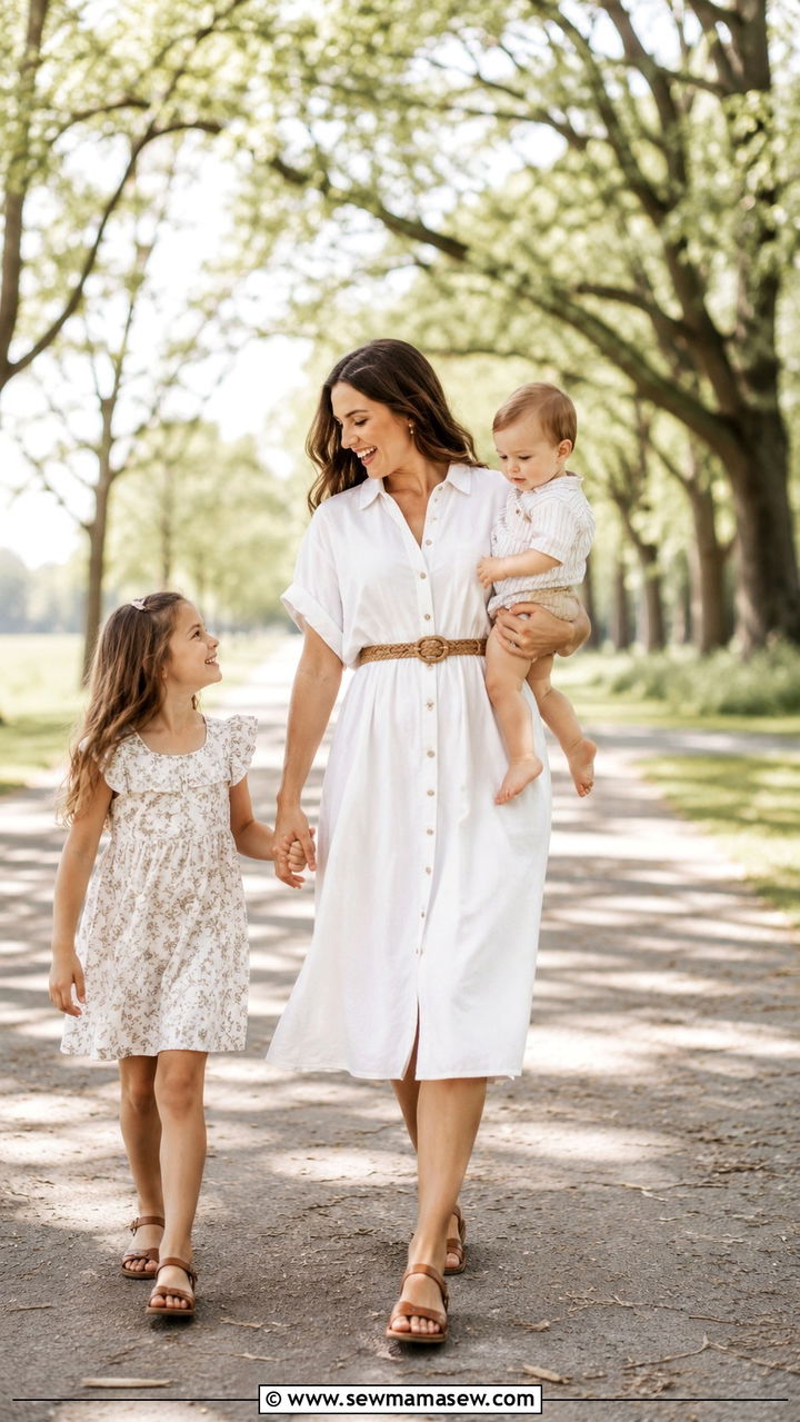 White Button Down Shirt Dress Postpartum Outfit - 20 Postpartum outfit ideas for photos