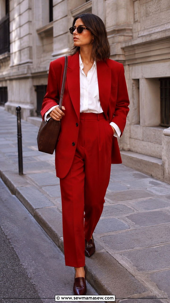 White Button Down Shirt Layered Under a Blazer - 30 how to style white button down shirt