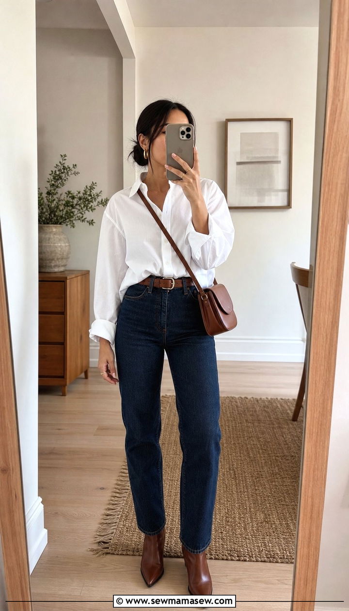White Button Down Shirt Outfit For Short Women - 25 short women outfit ideas