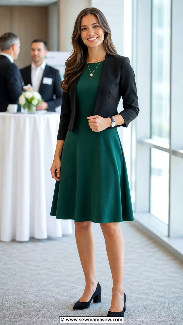 White Jeans with a Navy Blazer and Striped Top - 40 classy business casual outfits