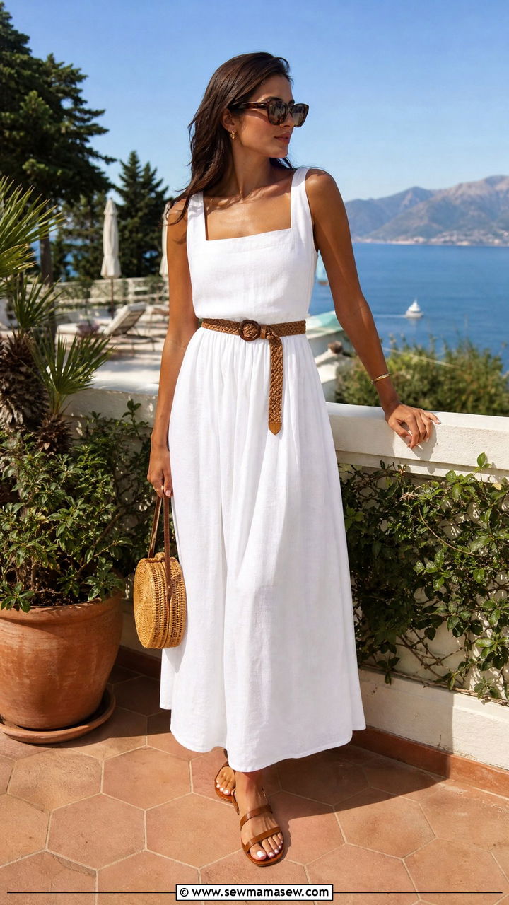 White Linen Maxi Dress Old Money - 30 old money outfits aesthetic