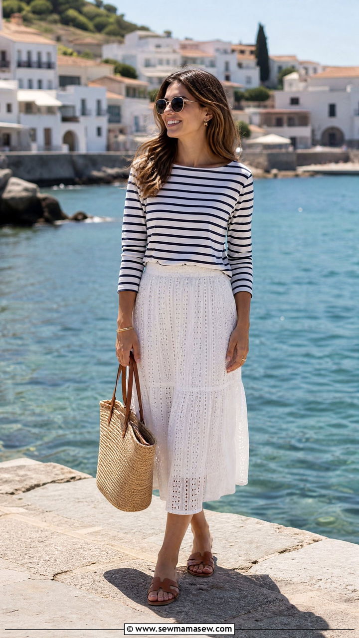 White Midi Skirt Outfit - 35 how to style midi skirt