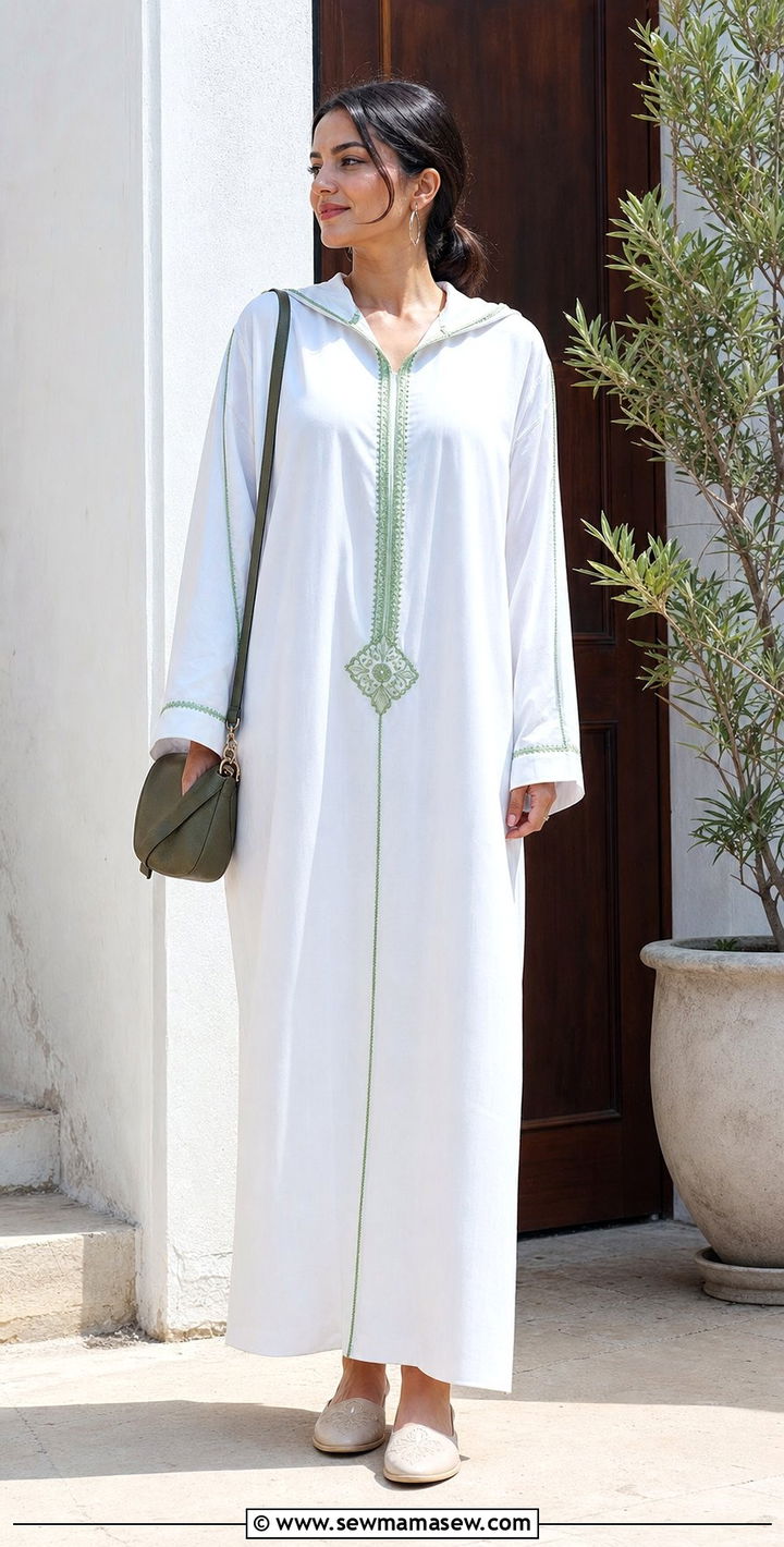 White Moroccan Gandoura Outfit For Prayers - 25 Eid outfit ideas Moroccan