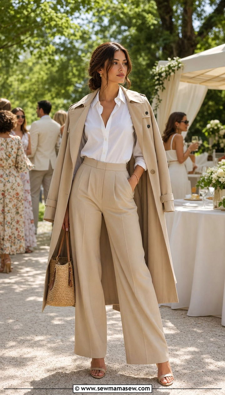 White Shirt And Trousers Monochrome Spring - 25 Spring 10 piece capsule wardrobe