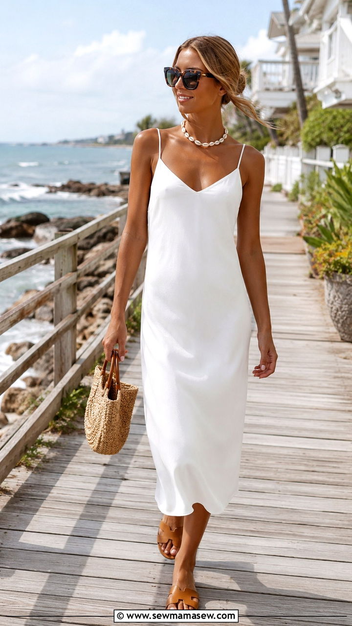 White Slip Dress For Summer - 30 slip dress outfits