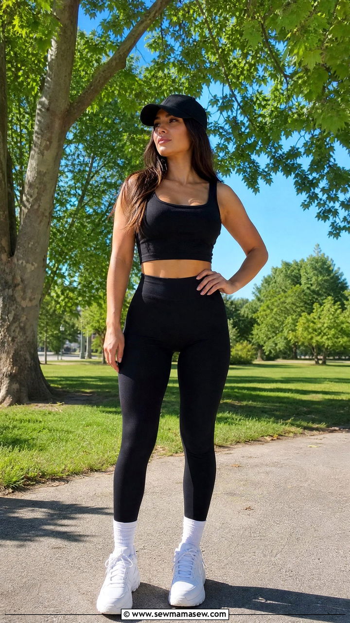White Sneakers With Leggings And Crop Top - 25 How to style white sneakers in summer