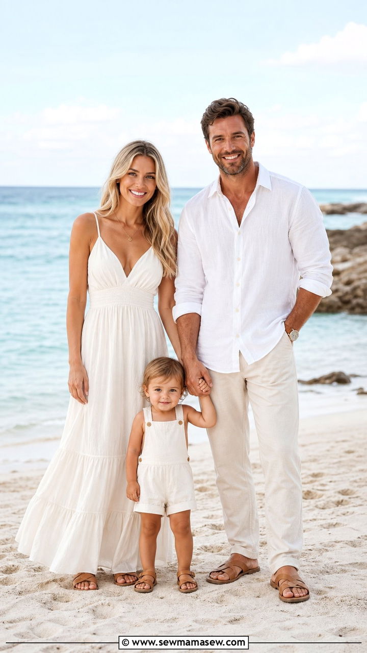 White and Cream Family Photo Outfits - 25 family photo outfits Pinterest