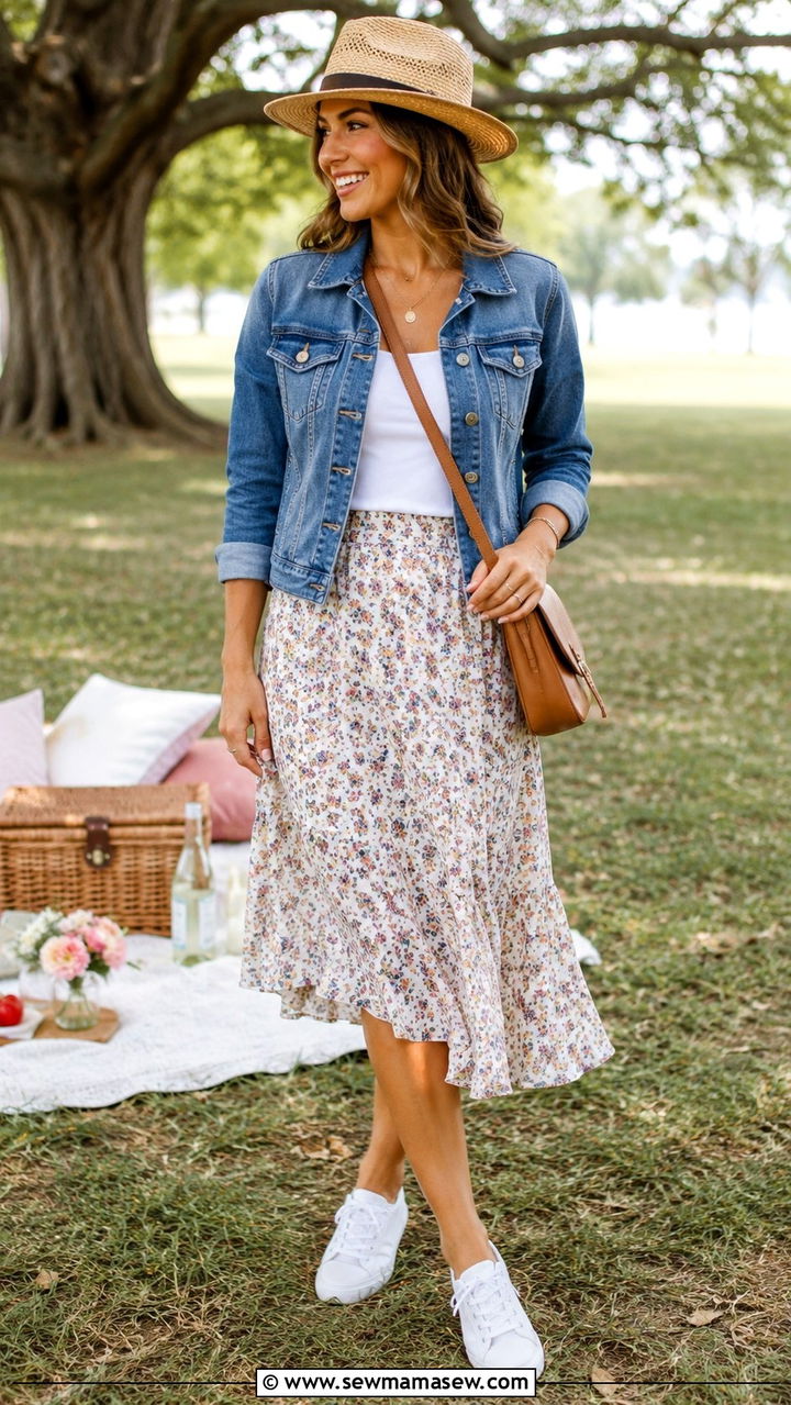 White jeans and blouse outfit for family reunion - 30 Spring outfits for family reunion