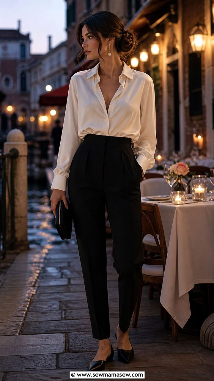 White maxi dress with flat sandals Venice summer - 40 What to wear in Venice