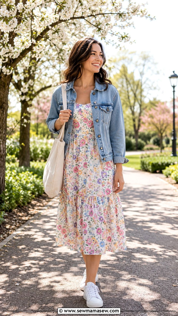 White maxi sundress with straw hat and flat sandals - 30 Spring outfits with sundresses