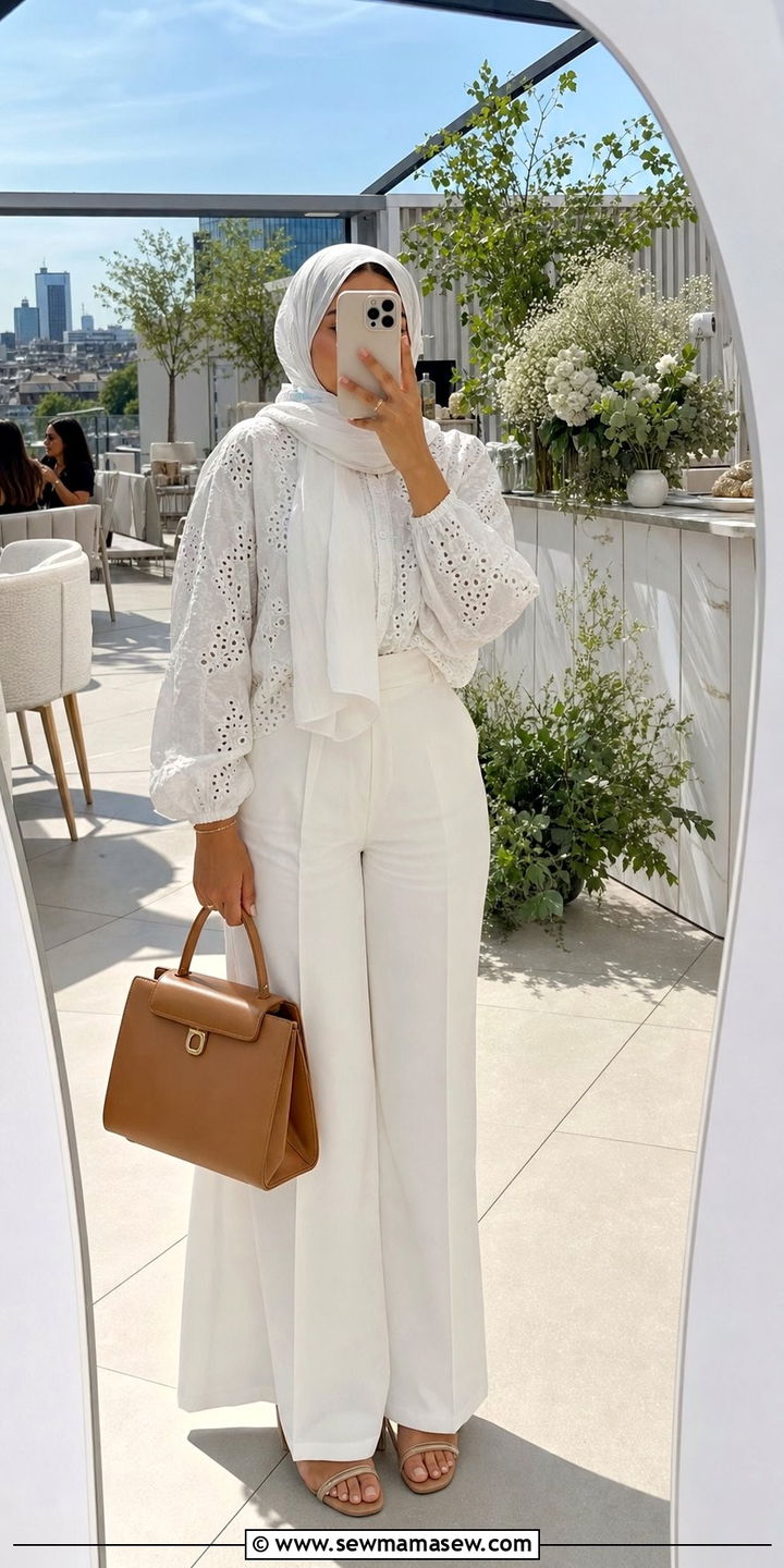 White on white summer hijab outfit - 25 summer outfits for hijab women