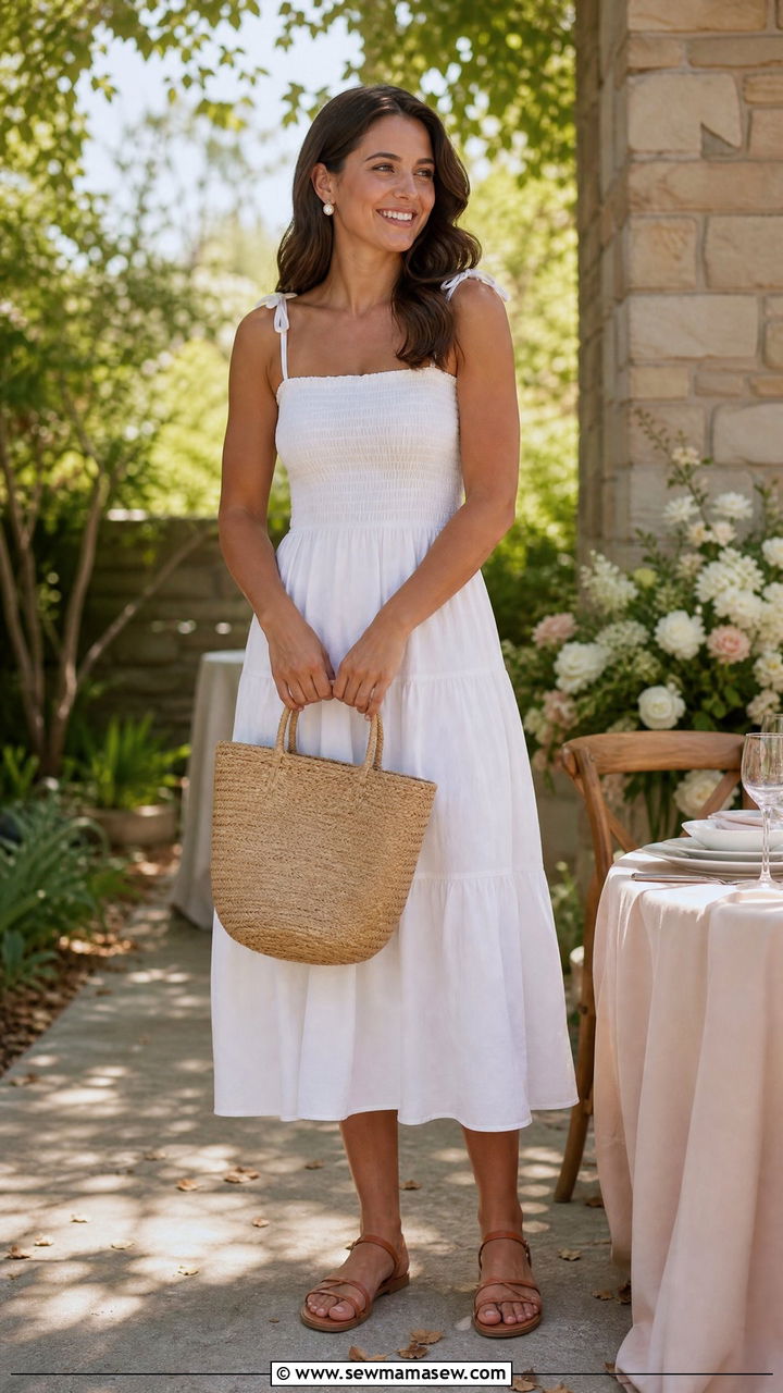 White sundress casual bridal shower outfit bride - 25 casual bridal shower outfits