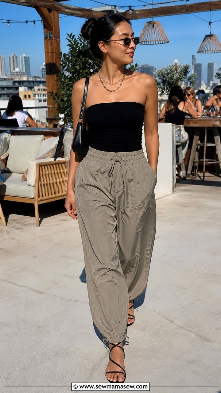 Wide Leg Jeans And Off Shoulder Top - 40 Spring rooftop outfits