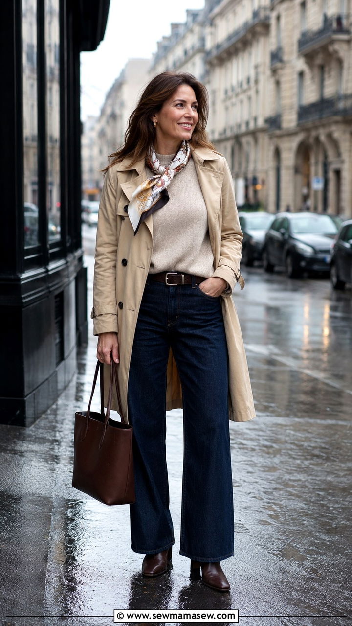 Wide Leg Jeans With Peasant Blouse - 20 How to style wide leg jeans over 40