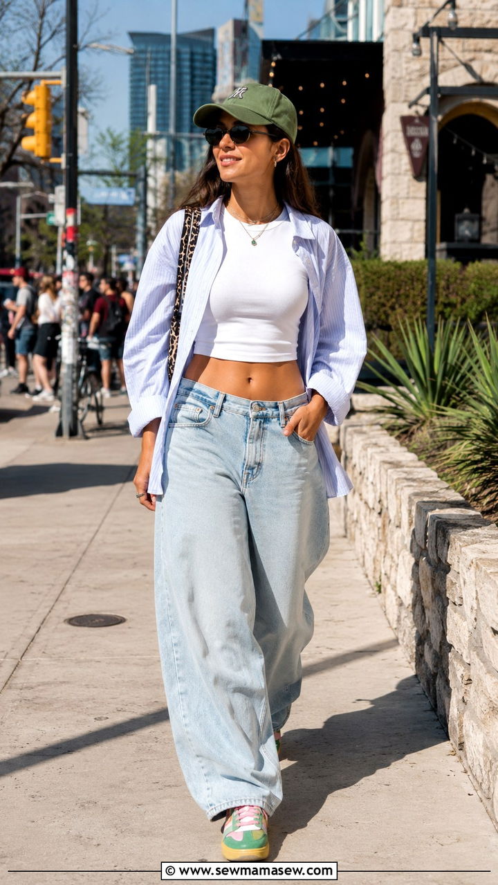 Wide Leg Jeans and Sneakers Outfit SXSW - 20 SXSW outfit ideas 2026