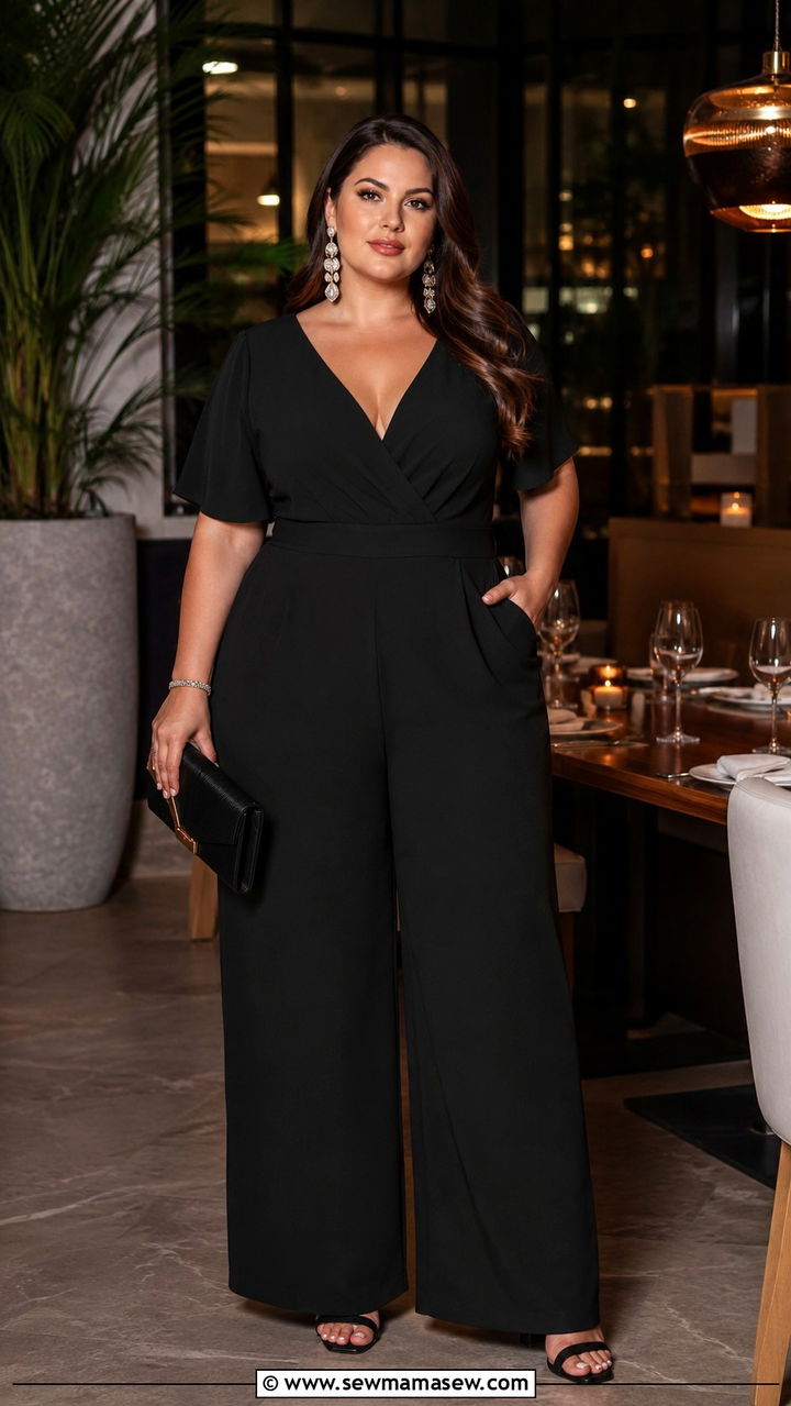 Wide Leg Jumpsuit Outfit - 20 Plus size from Walmart
