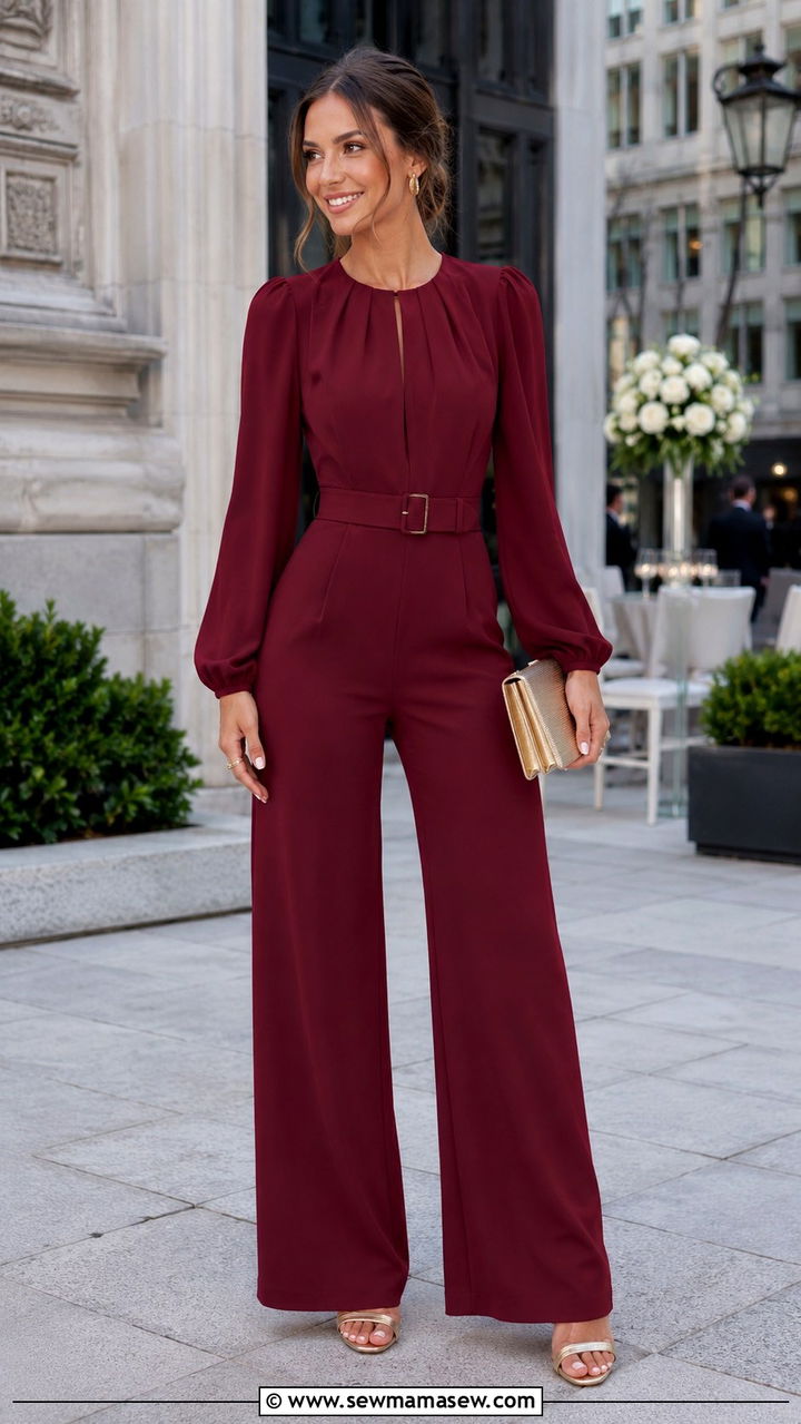 Wide Leg Jumpsuit Wedding Guest - 30 modest wedding guest outfit ideas