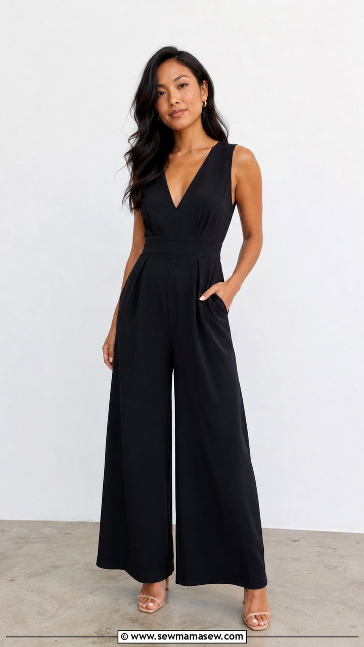 Wide Leg Jumpsuit with Heeled Sandals Petite 53 - 20 Petite outfit ideas 5'3