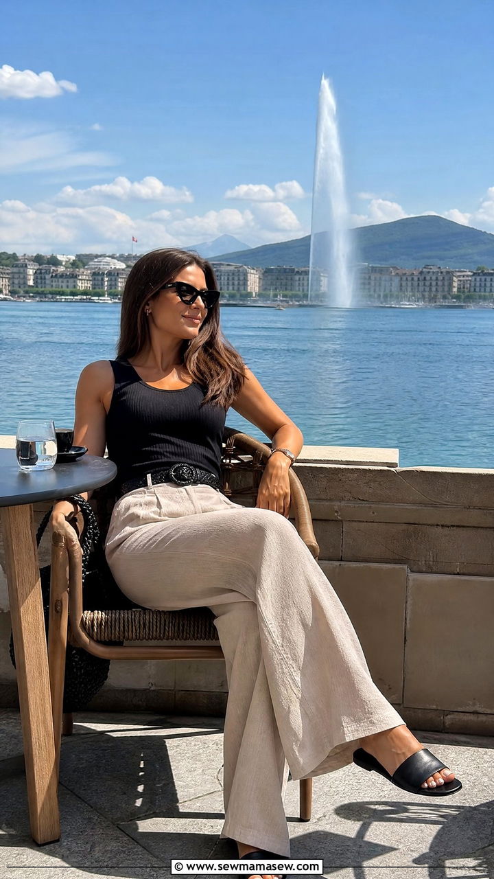 Wide Leg Linen Pants For Geneva Summer - 25 Geneva outfit ideas
